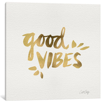 "Good Vibes" Print by Cat Coquillette, 37"x37"x1.5"
