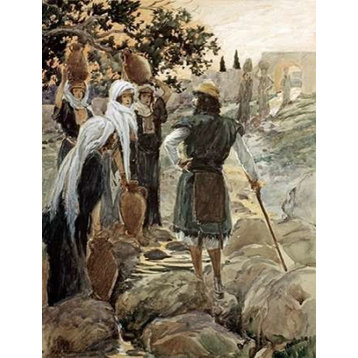 Saul Questions The Young Maidens Poster Print by James Tissot (11 x 14)