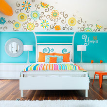 Chambre d'enfant de la Semaine : Couleurs vives et fresque murale