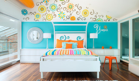 Chambre d'enfant de la Semaine : Couleurs vives et fresque murale