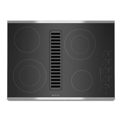 Jenn-Air 30" Electric Radiant Downdraft Cooktop, Stainless/blk | JED4430WS - Cooktops