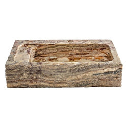 Naples Golden Silk Stone Vessel Sink - Bathroom Sinks