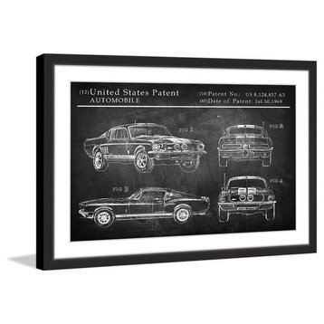 "Mustang Shelby Design" Framed Painting Print, 24"x16"