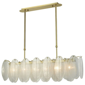 Coffee Bronze Finish Chandelier - 6-Light Luxe-Glam Style Chandelier Made Of