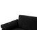 Large Velvet Fabric U-Shape Sectional Sofa, Black