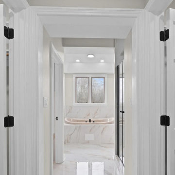 Modern Bathroom Remodel with Marble Tile Finish – Indianapolis