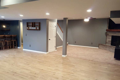 Inspiration for a transitional basement remodel in Philadelphia