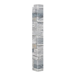 136-CT2-DURANGO VENEER STACKED STONE OUTSIDE CORNER - 48"H X 3 &frac12;" W X 1 &frac12;"D - Wall Panels
