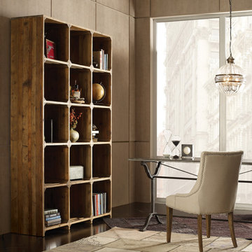 Rustic Reclaimed Wood Open Bookcase