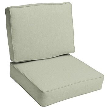 Sunbrella Outdoor Corded Deep Seating Cushion Set, Green, 30"Wx27"Dx5"H