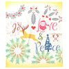 Christmas Throw Blanket, Joy Love Peace, Queen