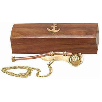 Bosun's Whistle With Wood Box