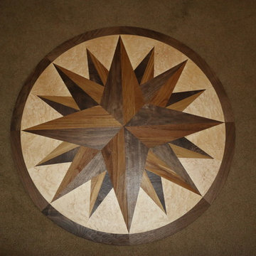 Surf City Staircase Compass Rose Floor Inlay