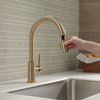 Delta Trinsic Single Handle Pull-Down Kitchen Faucet, Champagne Bronze