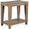 Sunny Designs 25" Modern Mindi Wood Chair Side Table in Weathered Brown