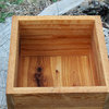 Tall Square New Cedar Planters Box, 10"