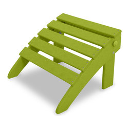 Ivy Terrace - Ivy Terrace Classics Folding Ottoman, Lime - Outdoor Footstools And Ottomans