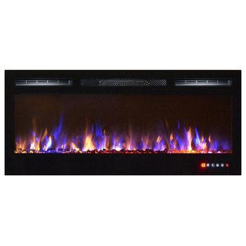 Lexington 35" Built-in Recessed Wall Mounted Electric Fireplace Multi-Color