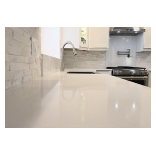 Stunning Calacatta Venice Quartz Countertop Waterfalls - Kitchen ...