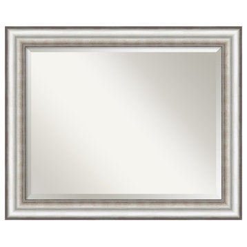Salon Silver Beveled Wall Mirror - 33.25 x 27.25 in.