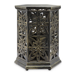 Rosette Garden Stool with Bluetooth Speakers - Accent And Garden Stools