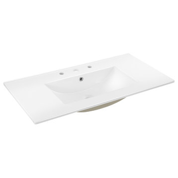 Ceramic Single Sink Basin Vanity Top, Compatible with VAN1003, VAN1007 & VAN1011