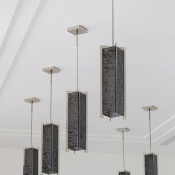 Bespoke Glass Chandeliers for Modern Mansion Living Room
