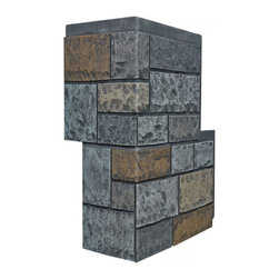 152-CAMBRIDGE COBBLESTONE CORNER 11" W(EACH SIDE) &times; 30 &frac12;"H &times; 1"D - Wall Panels