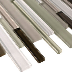 Nude Glossy and Cream Matte Glass Mosaic Tile Collection - Home Accessories & Decor