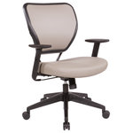 Office Star Products - Antimicrobial Task Chair With Adjustable Arms and Nylon Base, Dillion Stratus - Sometimes simple is better and the 5500 basic design is an excellent example of simplicity at its best. It has an open grid back that conforms to your back for passive ergonomic support. Also features 2-to-1 synchro tilt, pneumatic seat height adjustment and angled adjustable arms. GreenGuard Indoor Air Quality Certified.