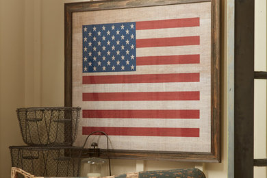 Melissa Van Hise, American Flag on Distressed Linen Background