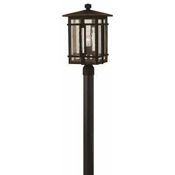1 Light Outdoor Post Mount in Craftsman Style - 11 Inches Wide by 20.5 Inches