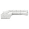 Laguna 166" Modular Feather-Cushion Sectional Sofa, Cloud Light Gray Polyester Tweed, Left-Arm Facing