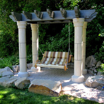 Lounge Size | Full Wrap Roof Tuscany Style Bench Swing