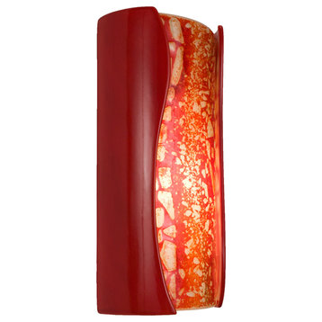 Lava Wall Sconce, Matador Red and Fire, Bulb Type: E12