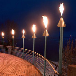 Copper Cone Automated Tiki Torch Kit - Outdoor Torches