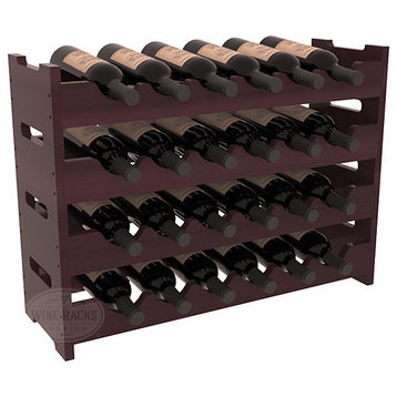 24-Bottle Mini Scalloped Wine Rack, Redwood, Burgundy+ Satin
