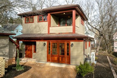 Small arts and crafts exterior home photo in Other