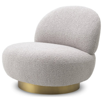Gray Bouclé Accent Swivel Chair | Eichholtz Clément