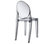 Set of 4 Victoria Style Ghost Dining Chair Smoke Color
