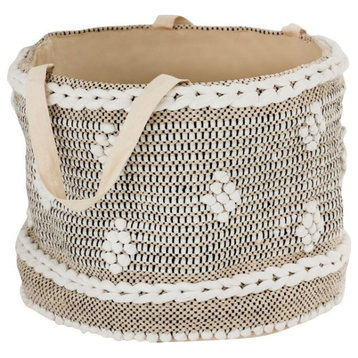15.75 Inch Fabric Storage Basket - Decor - Decorative Baskets