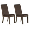 Trenton 2-Pack Upholstered Side Chairs, Brown