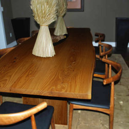 Siberian Elm Live Edge Slab Dining Table - Dining Tables
