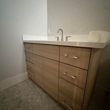Multiple Room Cabinetry Reface with Partial Build