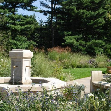 Patio layout showcasing our unique stone elements in architectural settings.