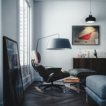 New York City Mid Century Living Room