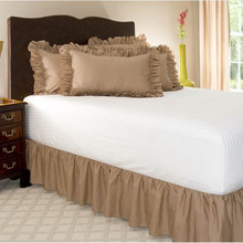 Home Decor Using Taupe Bed Skirts