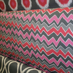 Pink and Grey Fabrics - Upholstery Fabric