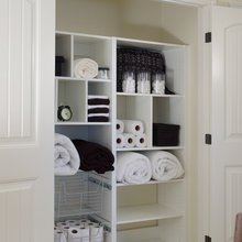 Basement towel organization