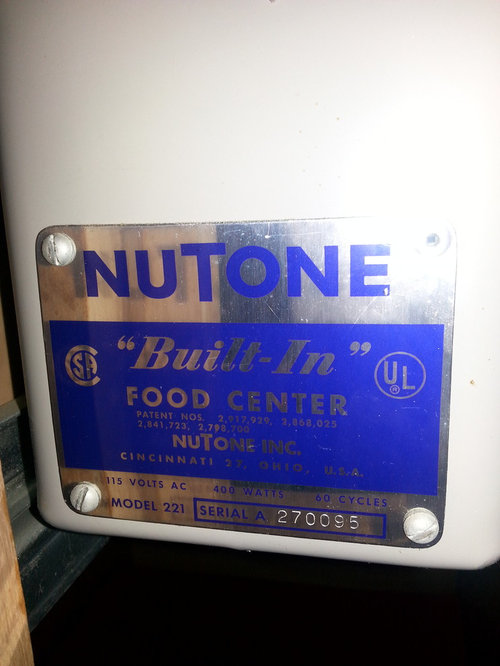 mid century nutone builtin food center